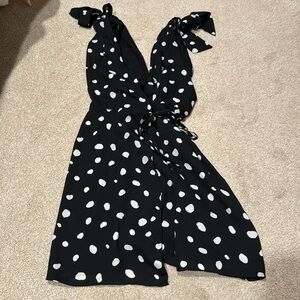 Abercrombie & Fitch Black and White Spotted Mini Dress